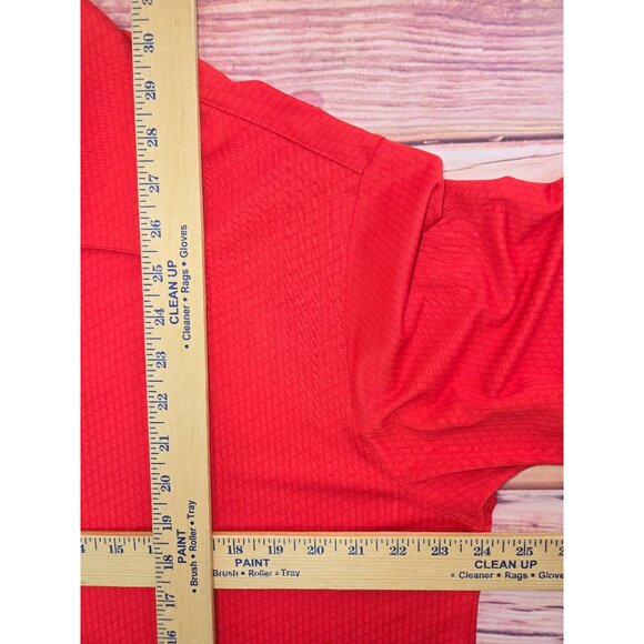 Tiger Woods Collection Nike Red Polo Shirt Large Dri-Fit Short Sleeve - Picture 8 of 8